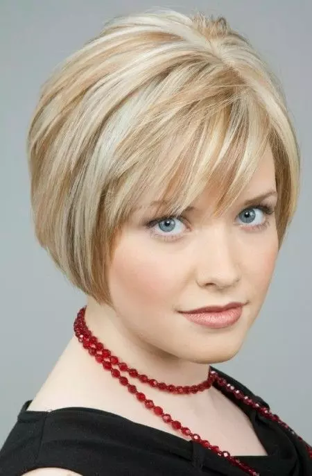 Very simple short bob with bangs
